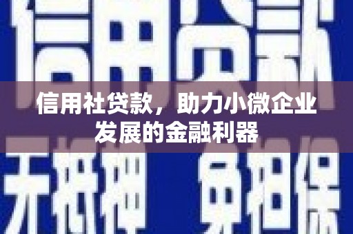 袁州信用社贷款，助力小微企业发展的金融利器